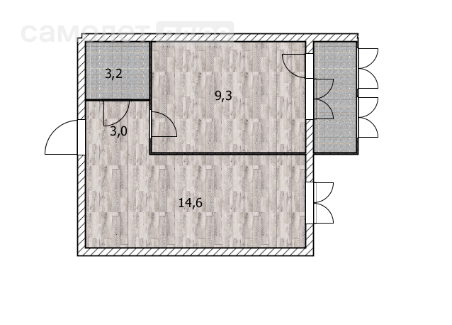 1-комнатная 31.5 м2 в ЖК undefined корпус undefined этаж 4