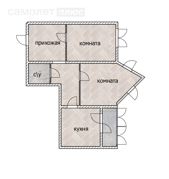 2-комнатная 75 м2 в ЖК undefined корпус undefined этаж 5