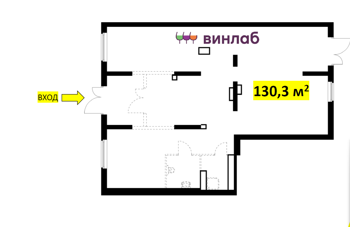 1-комнатная 130.3 м2 в ЖК undefined корпус undefined этаж null