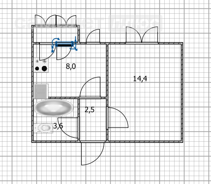 1-комнатная 28.5 м2 в ЖК undefined корпус undefined этаж 5