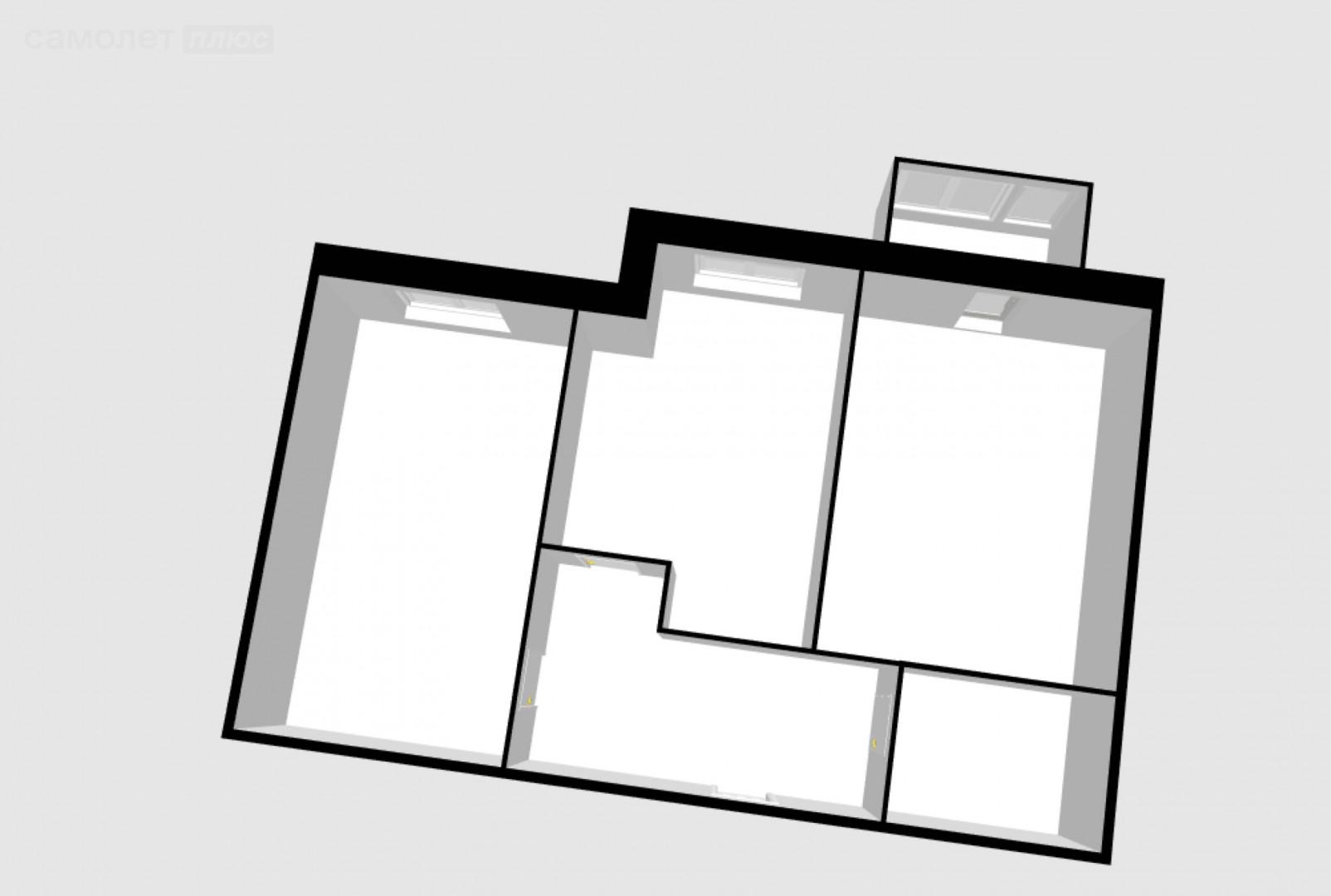 2-комнатная 52.3 м2 в ЖК undefined корпус undefined этаж 3