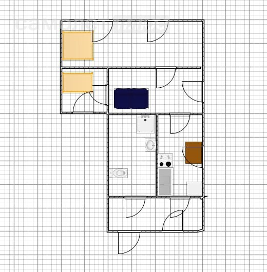 3-комнатная 55 м2 в ЖК undefined корпус undefined этаж 1