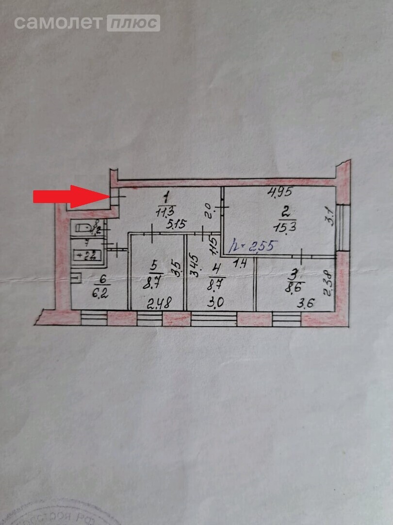 4-комнатная 62.2 м2 в ЖК undefined корпус undefined этаж null