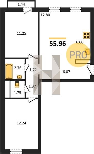 2к. квартира Нефтебазовая улица, 1 