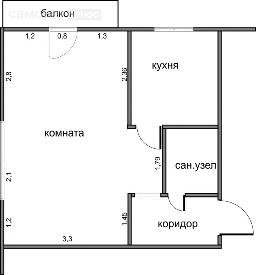 Размер однокомнатной хрущевки. Планировка однокомнатной квартиры. Хрущевка планировка 1 комнатная угловая. План однокомнатной хрущевки.