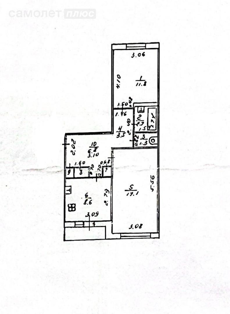 2-комнатная 53.3 м2 в ЖК undefined корпус undefined этаж 5