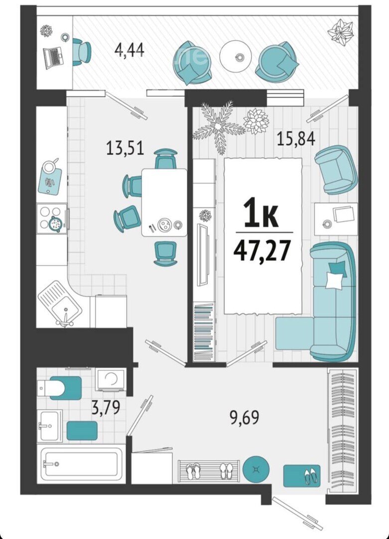 Квартира на продажу в Туапсе, улица Портовиков, 39/2 фото №4