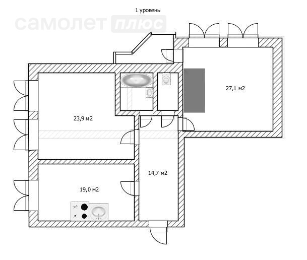 4-комнатная 163.3 м2 в ЖК undefined корпус undefined этаж 12