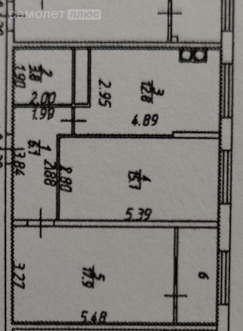 2-комнатная 61.7 м2 в ЖК undefined корпус undefined этаж 20