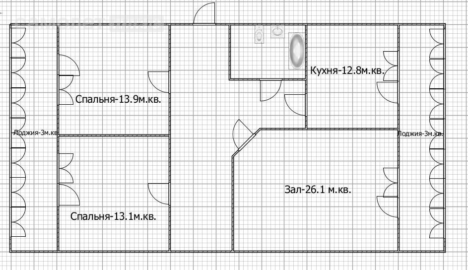 3-комнатная 94.8 м2 в ЖК undefined корпус undefined этаж 8