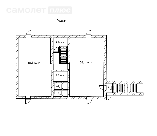 3-комнатная 142 м2 в ЖК undefined корпус undefined этаж 1