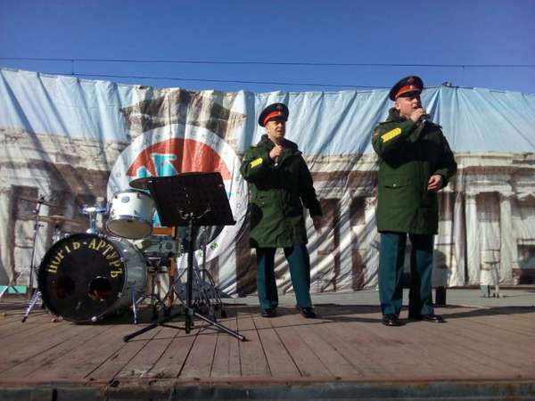 Активисты ПВО встретили эшелон "Сирийский перелом" в Новосибирске