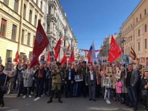 ПВО на шествии "Бессмертного полка" в Ленинграде