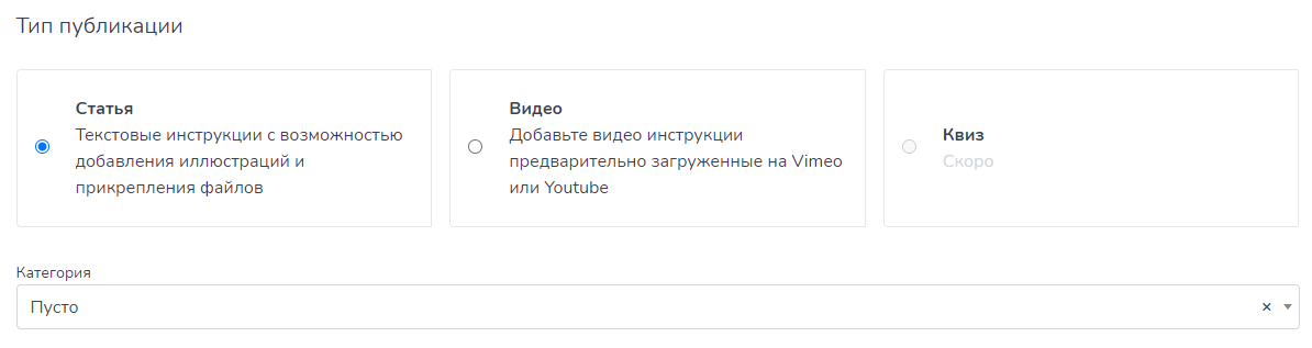 Виды публикаций