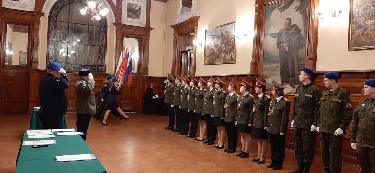 Состоялась церемония посвящения в члены городского штаба военно-патриотического направления РДШ