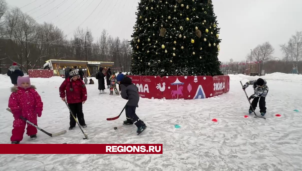 Стоять, скользить и даже вращаться научили детей в парке Реутова