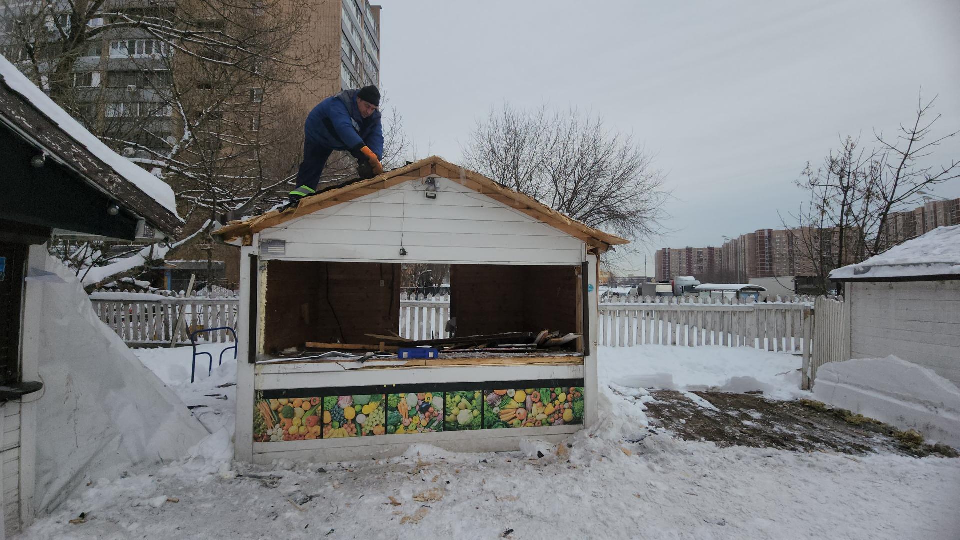 В Реутове демонтировали устаревшие киоски