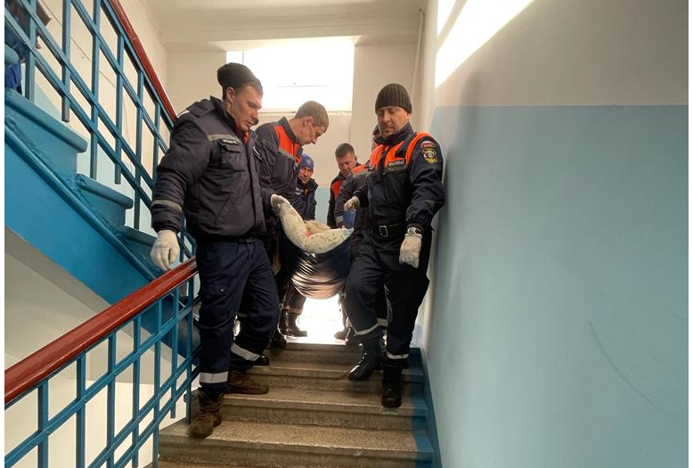 Спасатели помогли медикам в транспортировке больной пенсионерки в Ступине