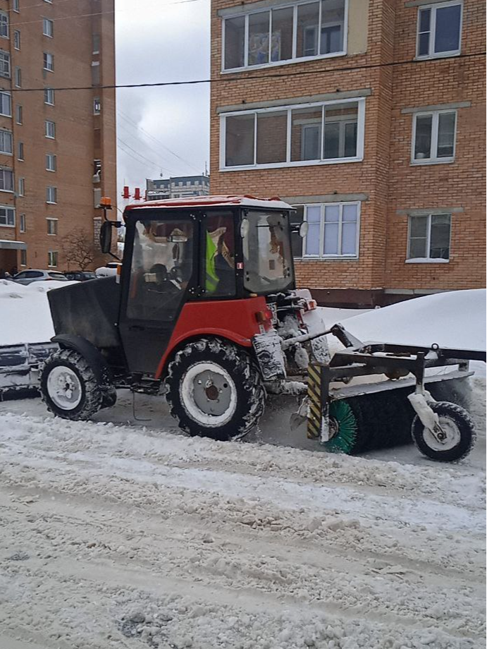 На уборке снега в Талдомском округе УК " Управление МКД" задействовало 22 единицы спецтехники