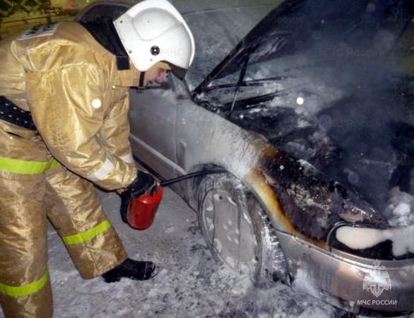 На улице Белинского сгорел автомобиль