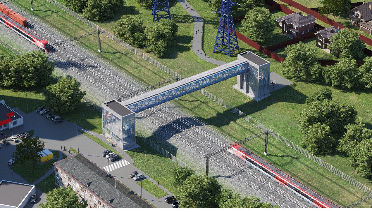 В Лобне построят надземный пешеходный переход через железную дорогу