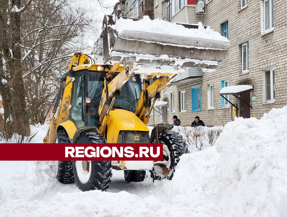 Комунальщики устраняют последствия снегопада в Старой Купавне