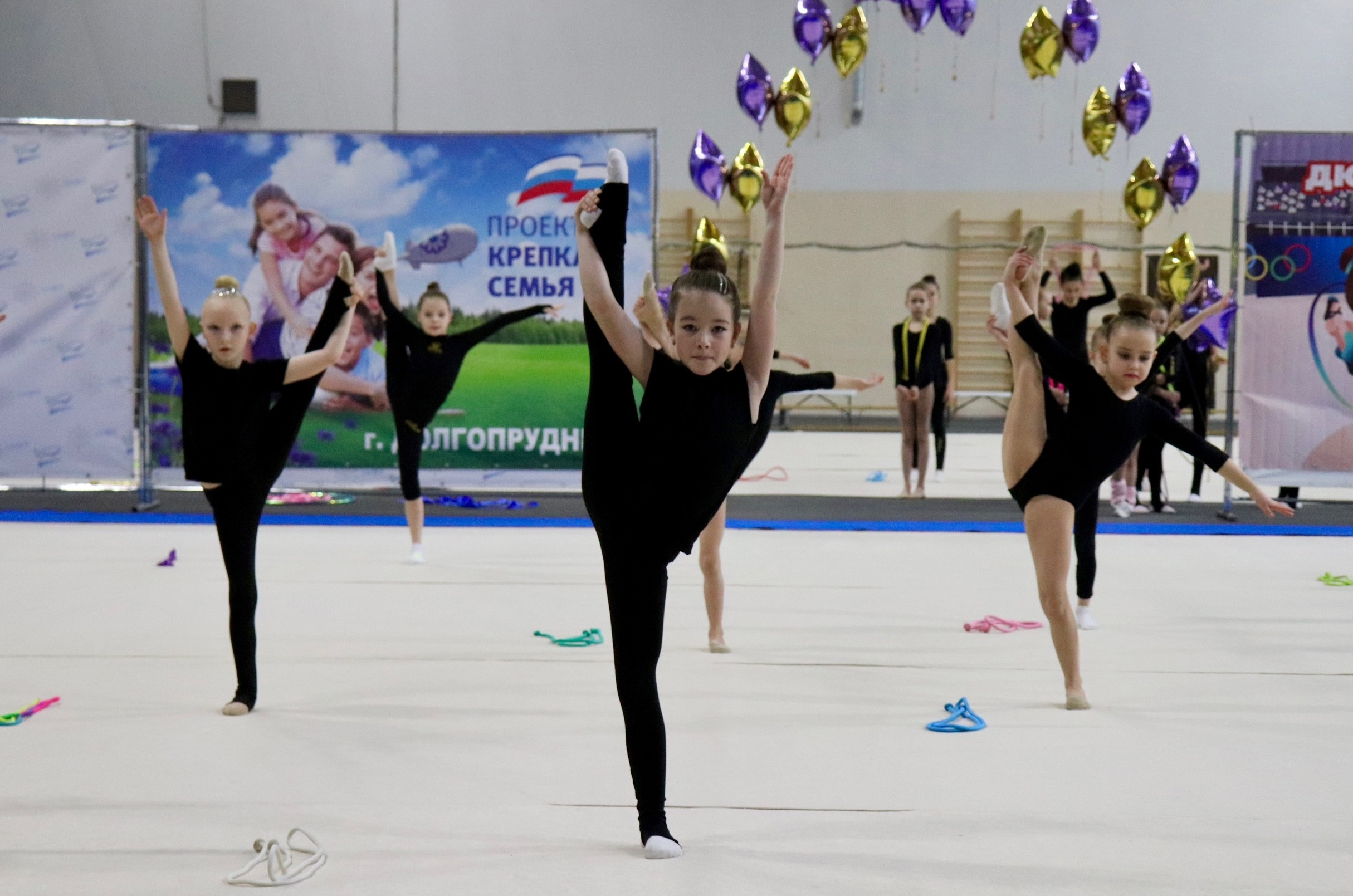 300 юных гимнасток выступили на турнире «Вдохновение» в спорткомлексе Долгопрудного