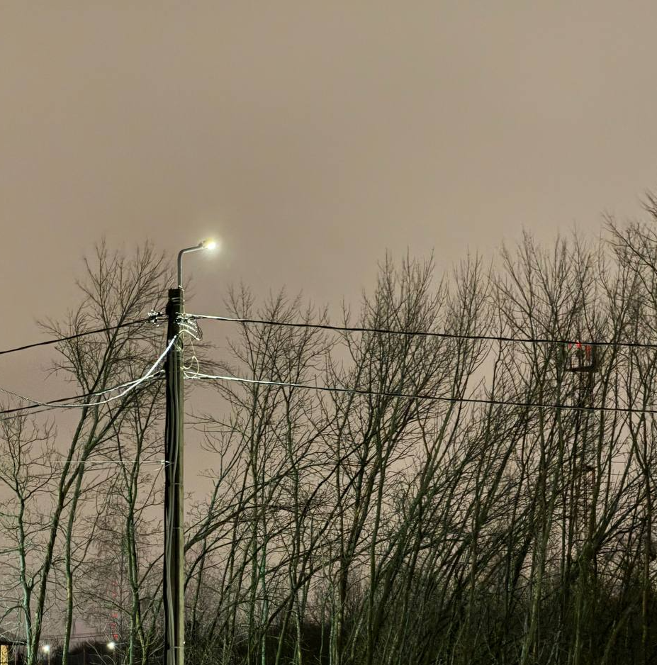 По просьбам жителей в Рузе заменили неработающие уличные фонари
