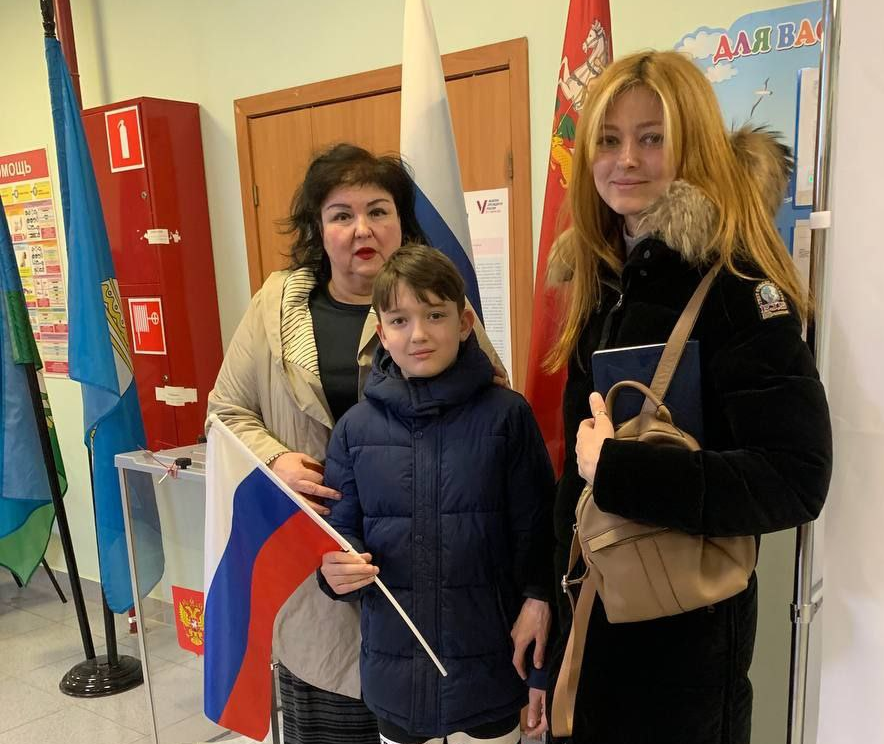 Юный звенигородец поддержал своих родных на выборах президента России