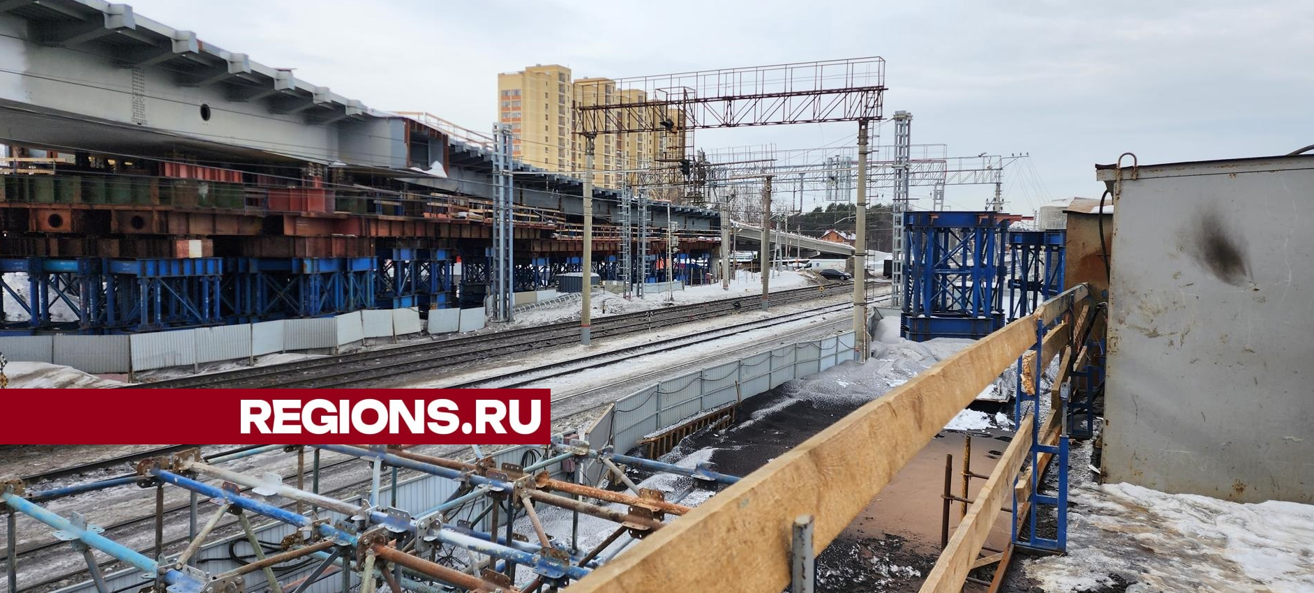 Строительная готовность путепровода через железную дорогу между станциями «Быково» и «Удельная» в Раменском округе - 76 процентов