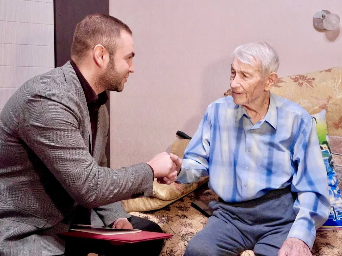 Ветеран Великой Отечественной войны Андрей Костин встретил 100-летний юбилей