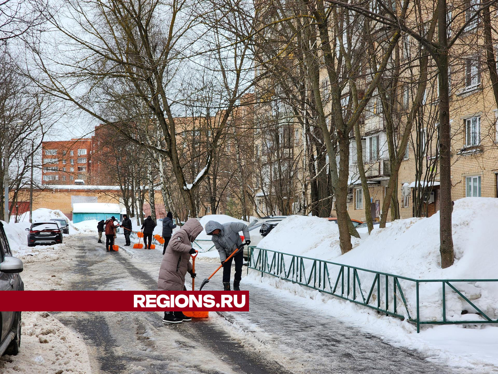 Фрязинские коммунальщики продолжают расчищать город от снега | REGIONS.RU /  Фрязино