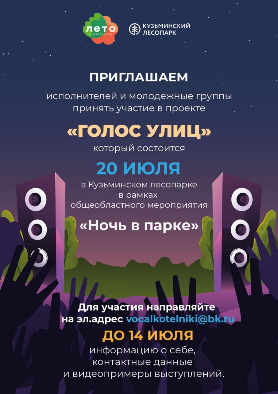 Музыканты из Котельников могут заявить о себе на городском проекте «Голос  улиц» | REGIONS.RU / Котельники