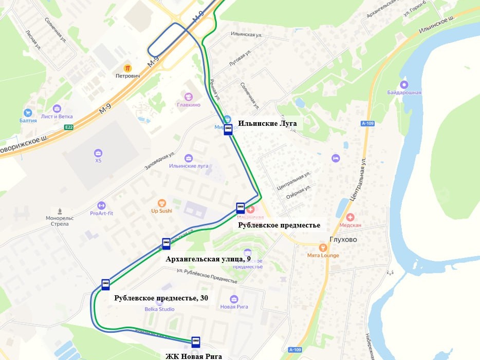 Схема движения дополнительного маршрута №549. Фото: АО «Мострансавто»