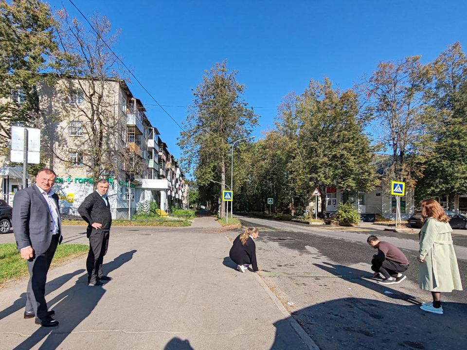Главой городского округа Черноголовки с одним из своих заместителей провели осмотр автомобильной дороги местного значения. Фото: пресс-служба администрации г. о. Черноголовка