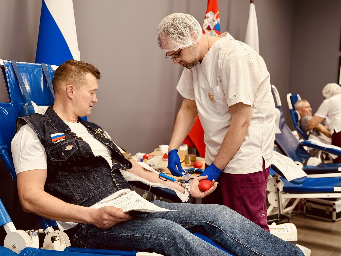 Александр Китаев, байкер, участник акции. Фото: МедиаБанк Подмосковья/Ольга Стаферова