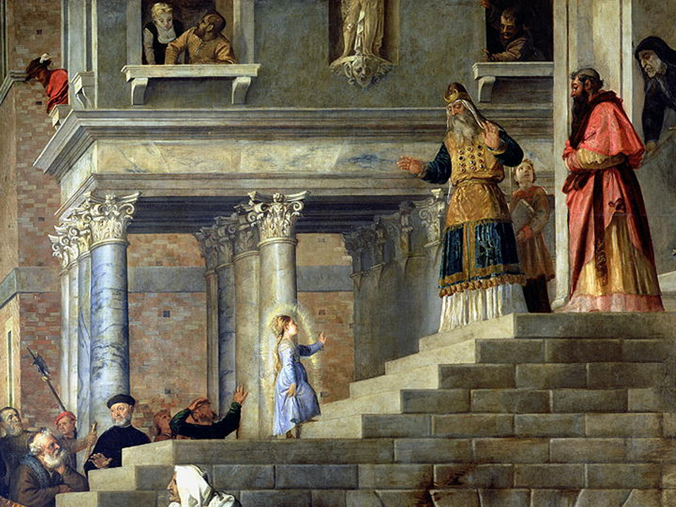 Картина Тициана «Введение во храм Пресвятой Богородицы». Фото: commons.wikimedia