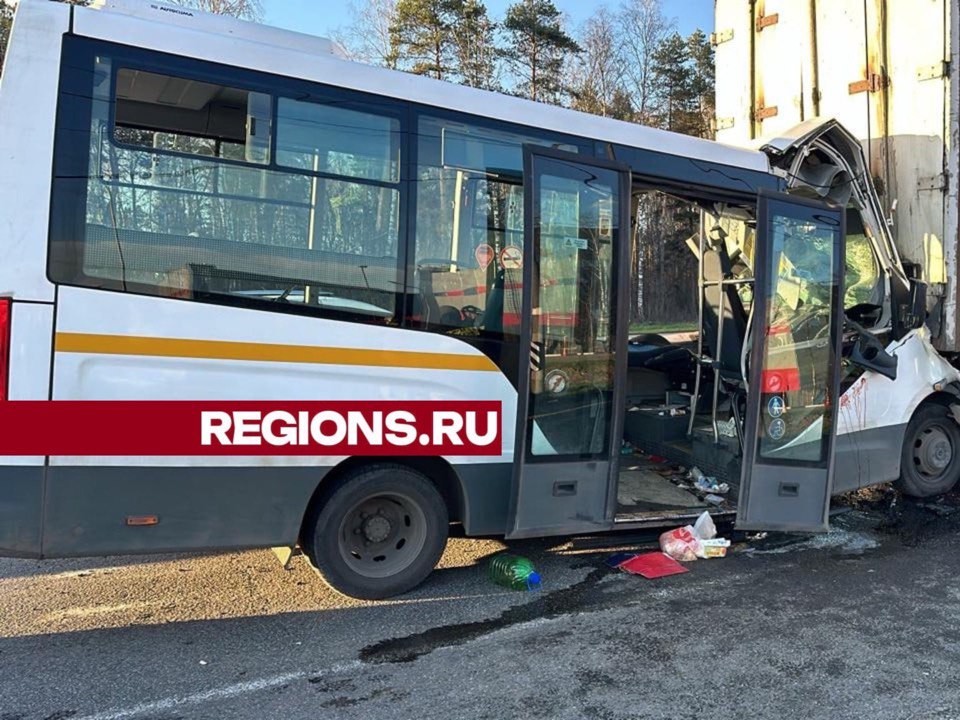 Более десяти пассажиров маршрутки пострадали из-за крупного ДТП в Старой Купавне