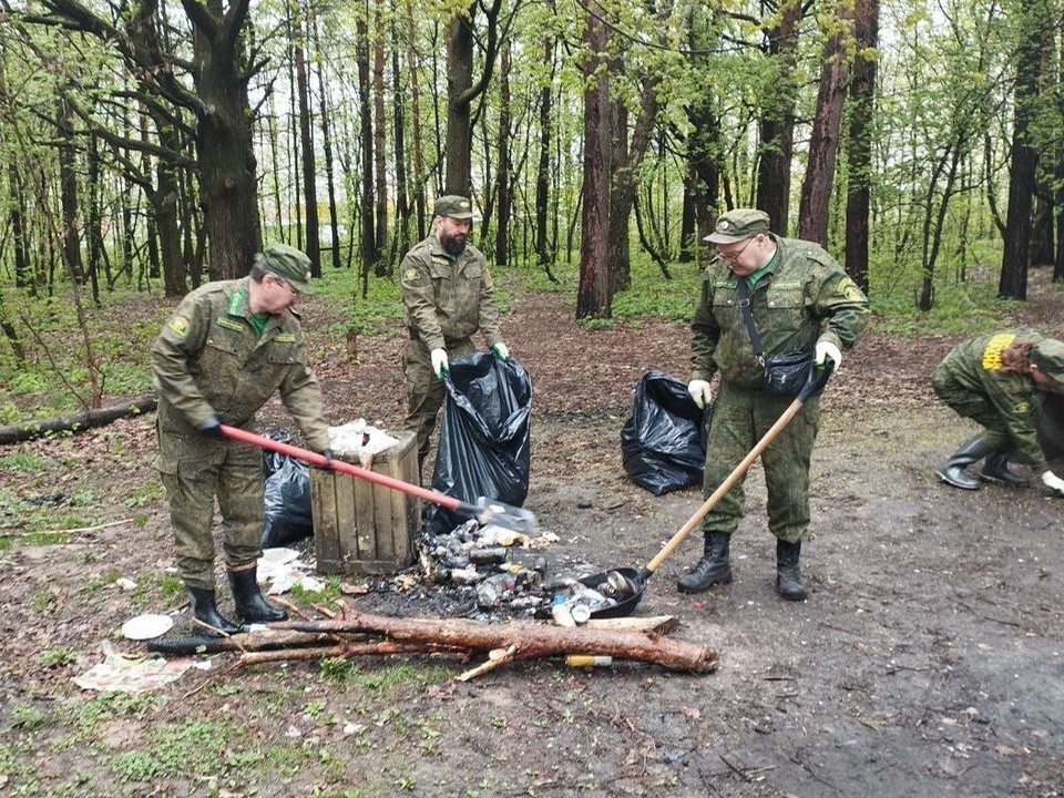 Сотрудники Подольского лесничества навели порядок в лесу у Змеиного озера