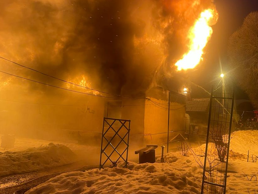 Частный дом сгорел в городском округе Ступино