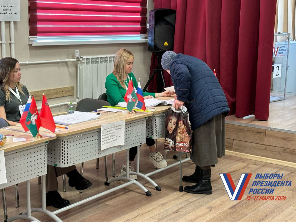 К обеду 16 марта в Талдомском округе на выборах президента РФ проголосовали 49% избирателей