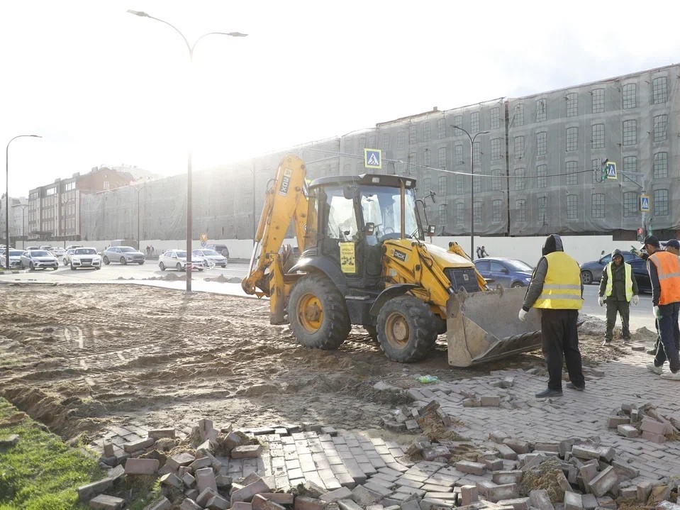 Реконструкцию пешеходной зоны у торгового центра «Каравай» в Наро-Фоминске завершат до 1 мая