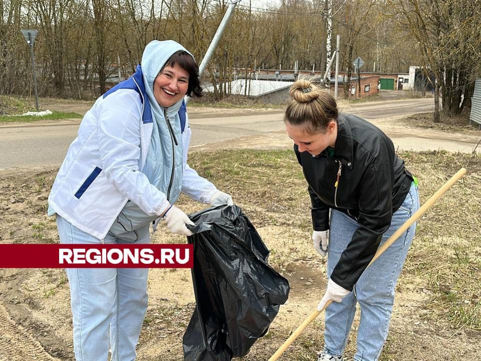 Масштабный субботник провели на улице Радищева в Клину