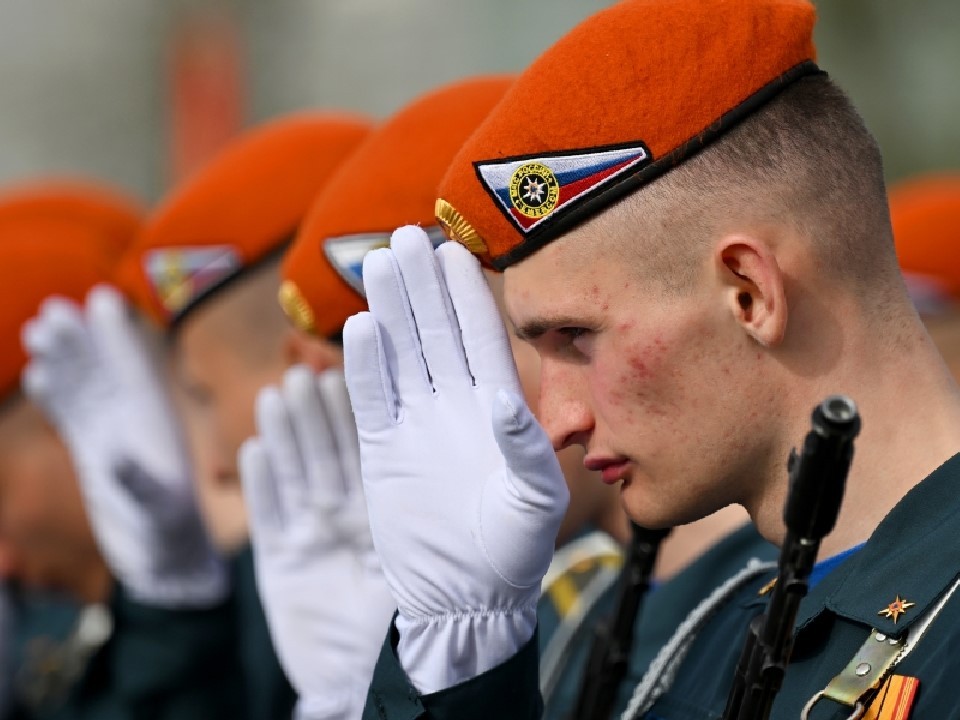 Семь бойцов СВО приняли участие в репетиции Парада Победы в Алабино