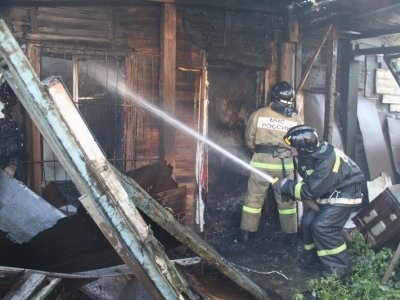 В результате пожара в Двойнях пострадавших нет