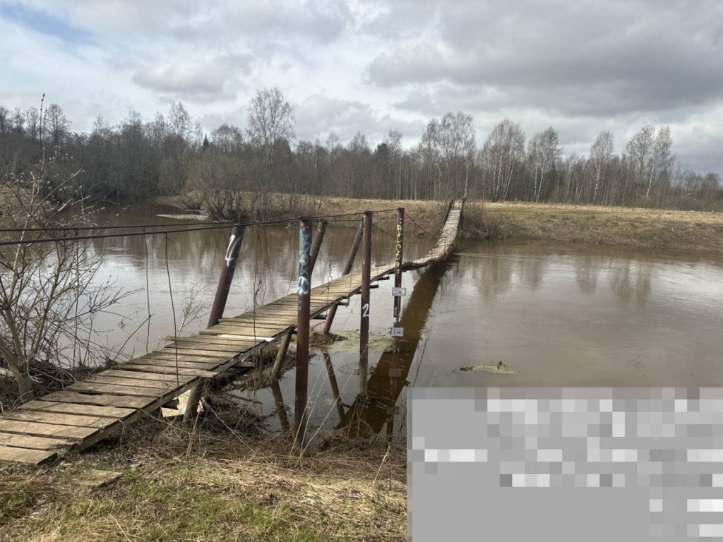 Между деревнями Нижняя и Дулово перекрыли мост