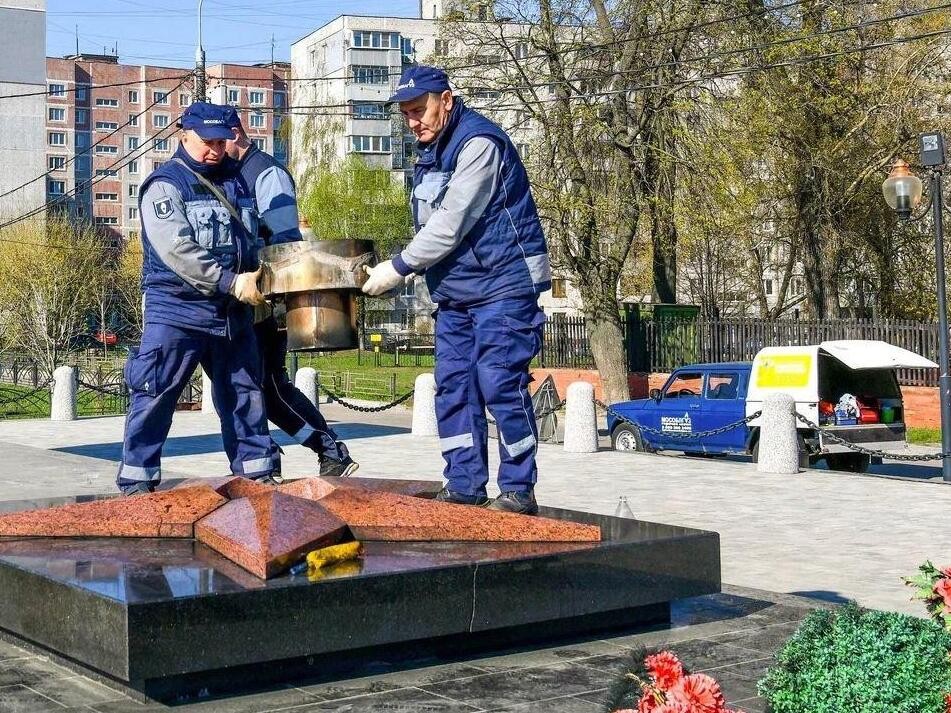 В Подмосковье проведено техобслуживание более 70 мемориалов с вечным огнем