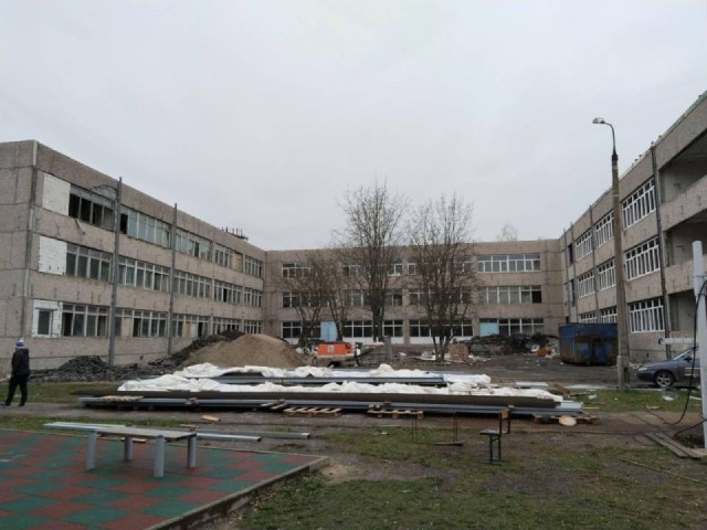 В Давыдовской гимназии начинается утепление фасадов