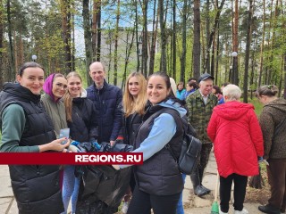 Территорию сквера «Мирабель» привели в порядок на субботнике в Протвино