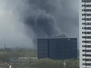 В Химках загорелся склад на Рабочей улице
